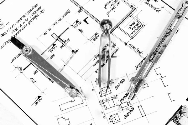 La parte del progetto architettonico — Foto Stock