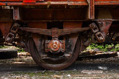 eski bir endüstriyel tren bir parçası