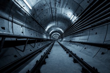 Deep metro tunnel clipart