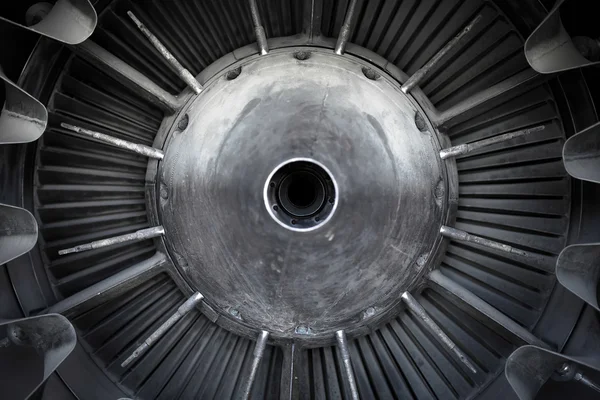 Closeup of a jet engine — Stock Photo, Image