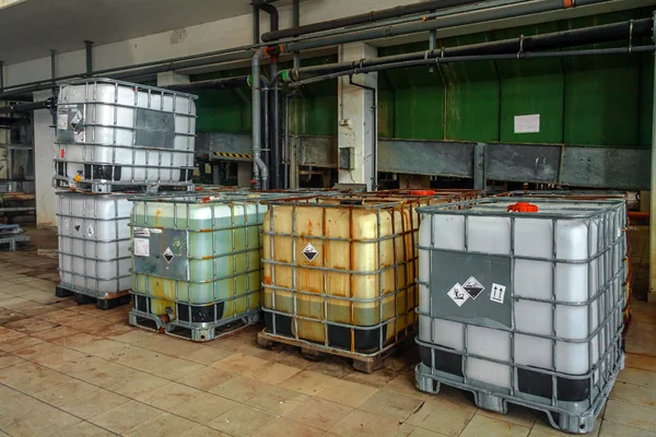 Industrial liquid tanks — Stock Photo, Image