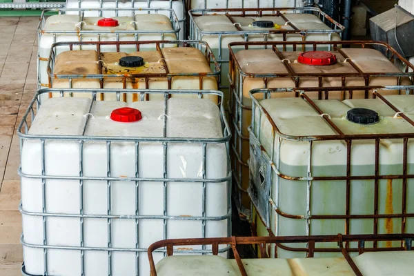 Industrial interior with chemical tanks — Stock Photo, Image