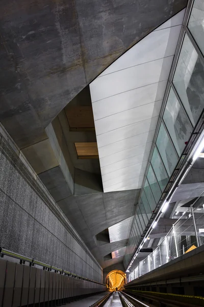 Derin metro tüneli — Stok fotoğraf