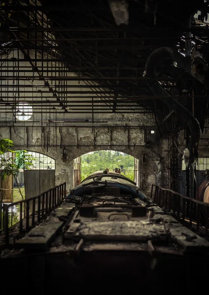 Telhado de um comboio industrial — Fotografia de Stock