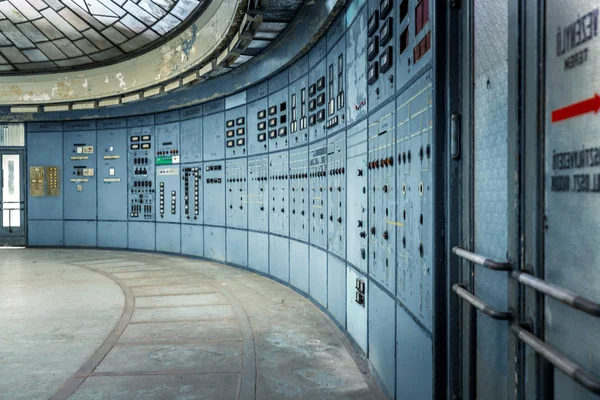 Illuminated control room — Stock Photo, Image