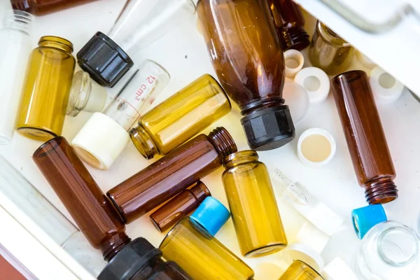 Old laboratory with a lot of bottles — Stock Photo, Image