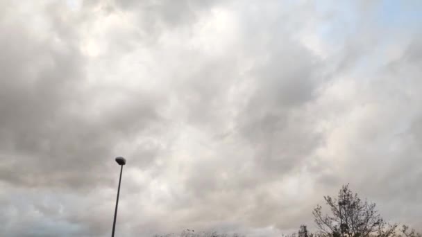 Sky Gray Clouds Passing Fast — Stock Video