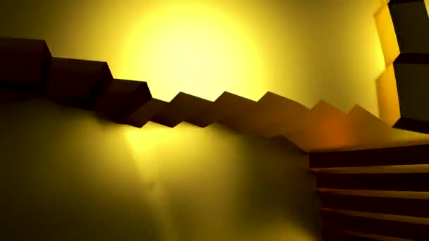 Abstract 3d render background animation. Gold color — Vídeo de Stock
