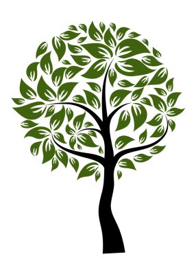 Dekoratif bir ağaç, vektör