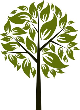 Dekoratif bir ağaç, vektör