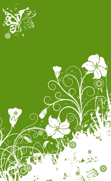 Fond grunge floral, vecteur — Image vectorielle