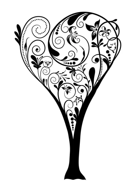 Fondo del árbol de San Valentín, vector — Archivo Imágenes Vectoriales