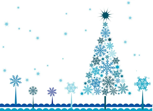 Kerstboom achtergrond, vector — Stockvector