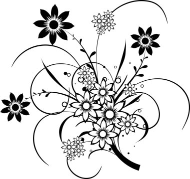 vektör tasarım, çiçek öğeleri