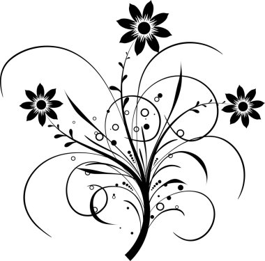 vektör tasarım, çiçek öğeleri