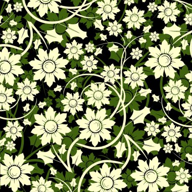 Dekoratif çiçek desenli, vektör