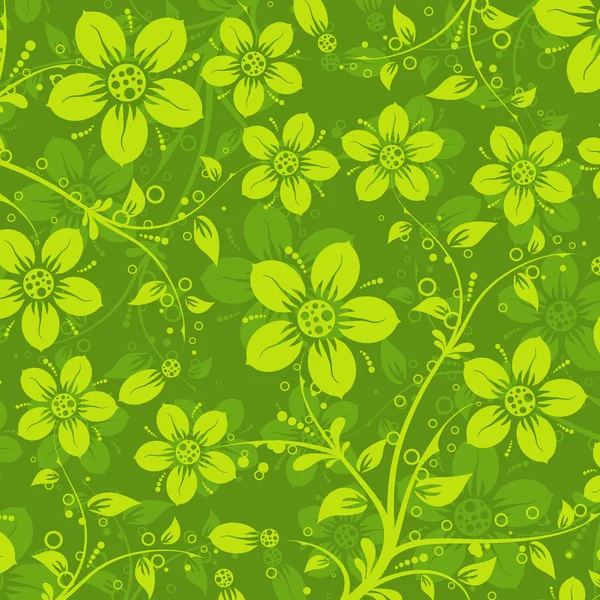 Motif floral décoratif, vecteur — Image vectorielle