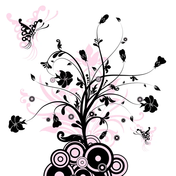 Fondo abstracto floral, vector — Vector de stock