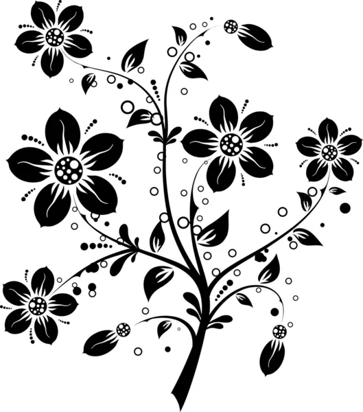 Elementos florales para diseño, vector — Vector de stock