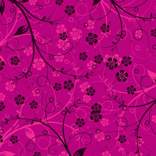 Motif floral décoratif, vecteur — Image vectorielle