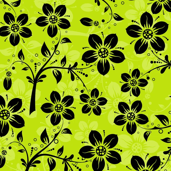 Motif floral décoratif, vecteur — Image vectorielle