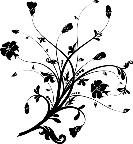 Elementos florais para desenho, vetor — Vetor de Stock