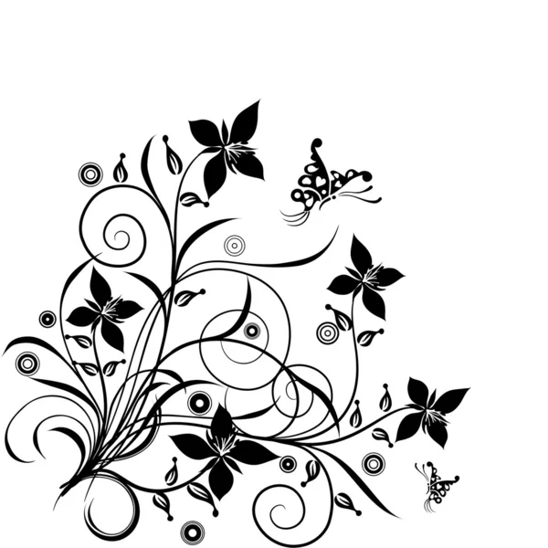 Floral achtergrond, vector — Stockvector