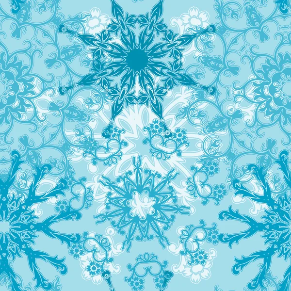 Modèle de flocons de neige sans couture, vecteur — Image vectorielle