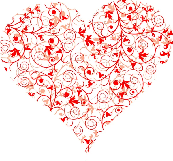 Día de San Valentín, corazón, fondo, vector — Vector de stock