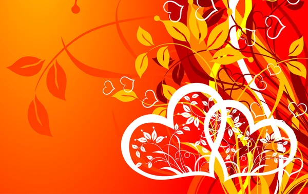 Valentines bloemen achtergrond, vector — Stockvector