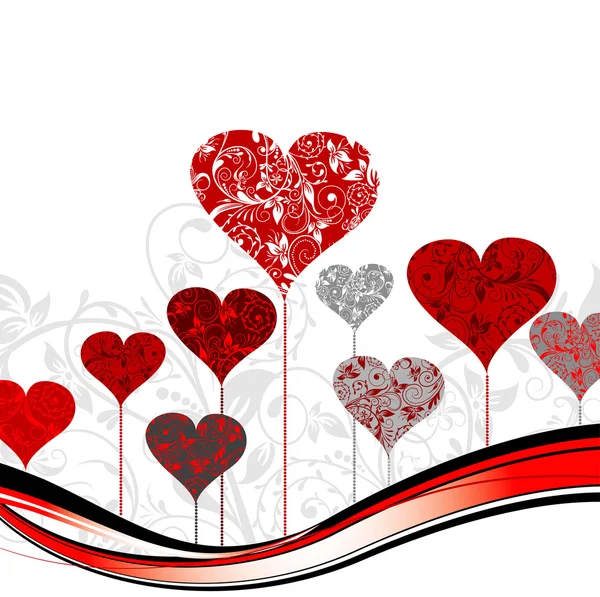 Valentines boom achtergrond, vector — Stockvector