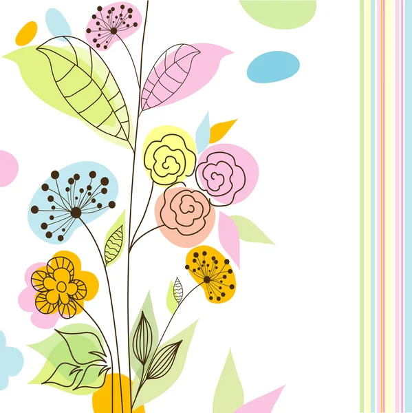 Floral Wrapping Paper With Cute Hand Drawn Flowers. Spring Background  Vector Illustration. Royalty Free SVG, Cliparts, Vectors, and Stock  Illustration. Image 97675175.