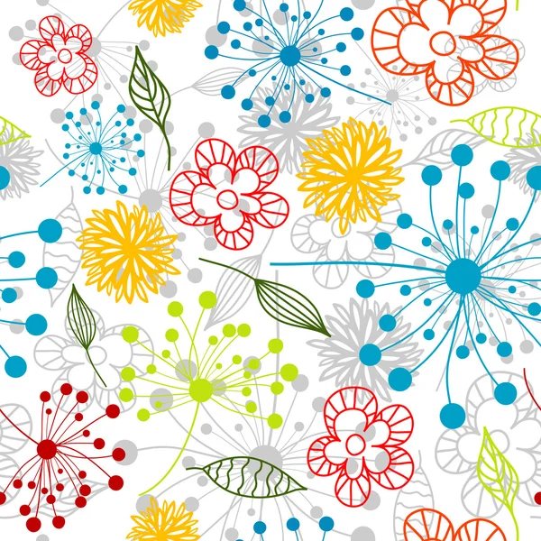 Motif floral sans couture, vecteur — Image vectorielle