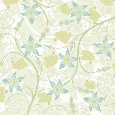 soyut çiçek desenli, vektör