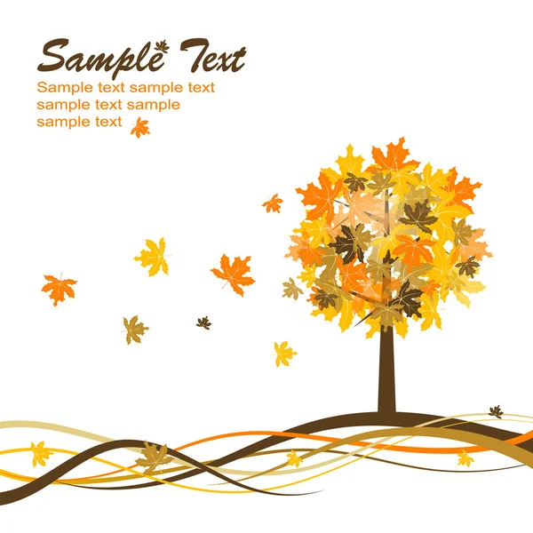 Maple herfst achtergrond, vector — Stockvector