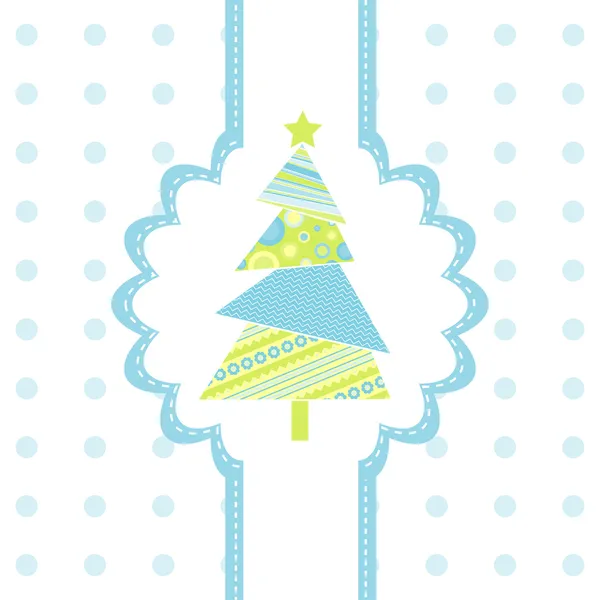 Sjabloon christmas wenskaart, vector — Stockvector