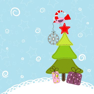 Şablon Noel tebrik kartı, vektör