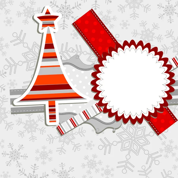 Sjabloon christmas wenskaart, vector — Stockvector