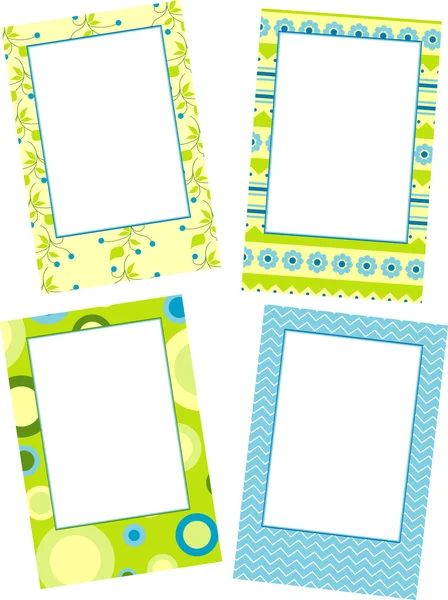 Template photo floral frames, vector — Stock Vector
