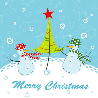 Şablon Noel tebrik kartı, vektör