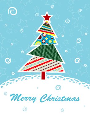 Şablon Noel tebrik kartı, vektör