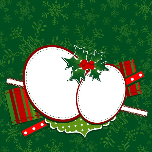 Sjabloon christmas wenskaart, vector — Stockvector