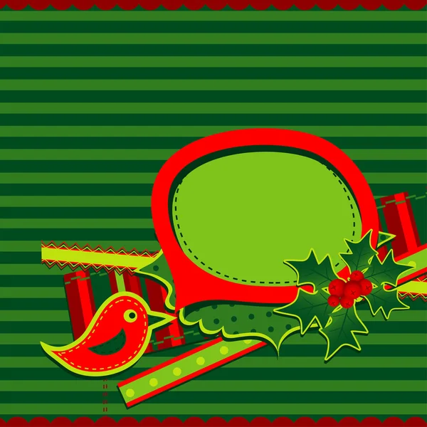 Şablon Noel tebrik kartı, vektör — Stok Vektör