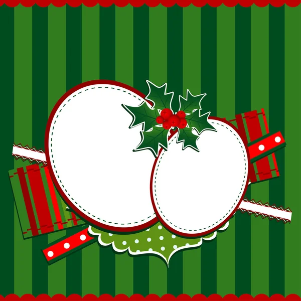 Sjabloon christmas wenskaart, vector — Stockvector