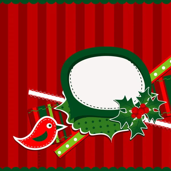 Sjabloon christmas wenskaart, vector — Stockvector