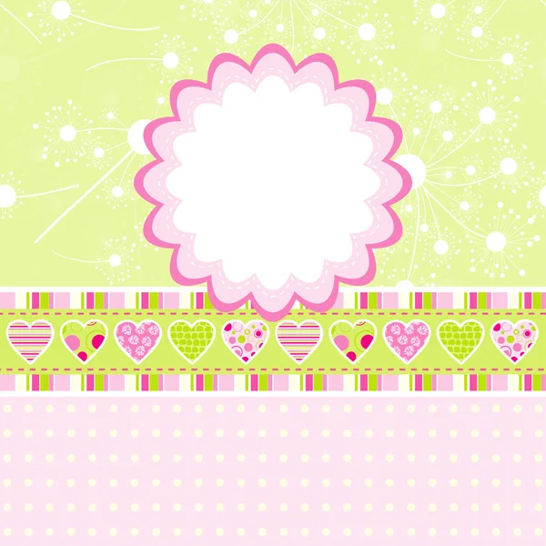 Tarjeta de felicitación de plantilla, vector — Vector de stock