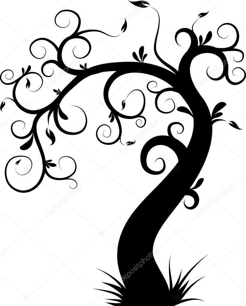 Decorative tree, vector