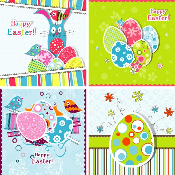 Template Easter greeting card, vector — Stock Vector