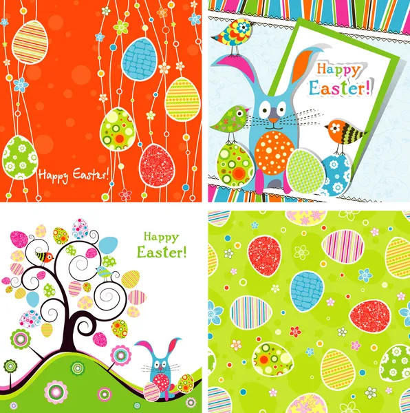 Template Easter greeting card, vector — Stock Vector