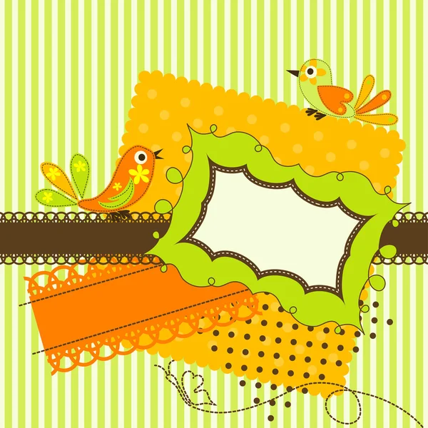 Tarjeta de felicitación de plantilla, vector — Vector de stock